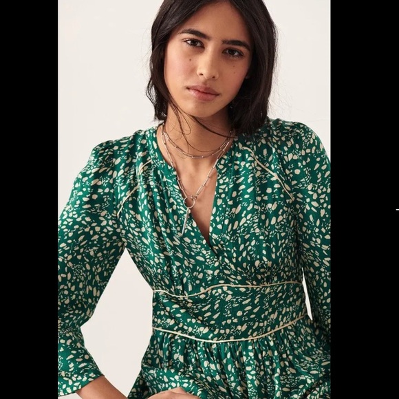 ba&sh Dresses & Skirts - BA&SH Esmee Printed Midi Dress - Green Size 1/S